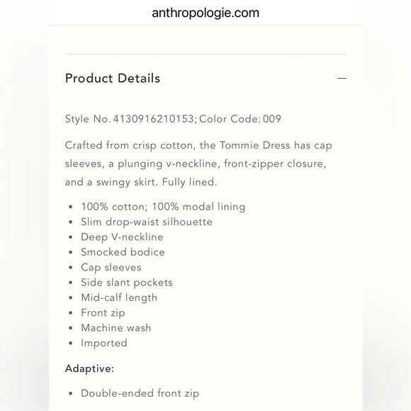 ANTHROPOLOGIE black TOMMIE Zip-Front Midi Dress MEDIUM sleeveless COTTON - Picture 11 of 13